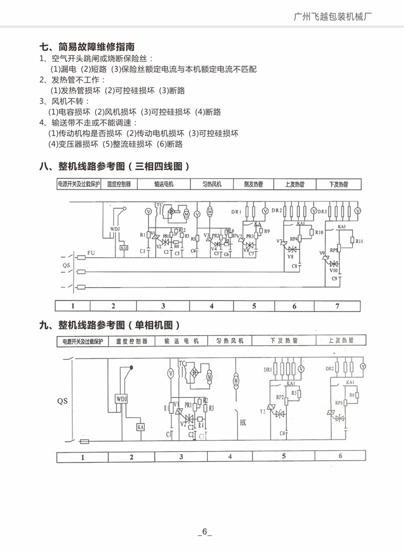 熱收縮包裝機(jī)說明書飛越機(jī)械007